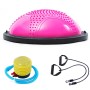 Explosion-proof Yoga Ball Sport Fitness Ball Balance Ball with Massage Point, Diameter: 60cm(Pink)