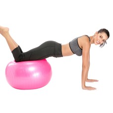 Assistentare la sfera di fitness da yoga a prova di esplosione sferica di fitness sfermata in gravidanza ambientale, diametro: 55 cm (rosa)