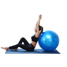 Thickening Explosion-proof Big Yoga Ball Sport Fitness Ball Environmental Pregnant Yoga Ball, Diameter: 65cm(Blue)