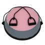 [US -Lagerhaus] ausgewogene Hemisphäre Yoga Ball Fitnessstudio -Büro -Fitnessausrüstung mit Pull -Seil (Pink Grey)