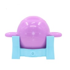 Female Yoga Fitness Dumbbell Water Injection Kettle Bell Double Ear Handle Kettle Bell  Sports Equipment(Purple + Base)