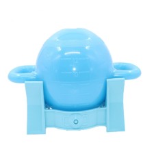 Female Yoga Fitness Dumbbell Water Injection Kettle Bell Double Ear Handle Kettle Bell  Sports Equipment(Blue + Base)