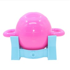 Female Yoga Fitness Dumbbell Water Injection Kettle Bell Double Ear Handle Kettle Bell  Sports Equipment(Rose Red + Base)