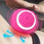 Palla di massaggio per il rilassamento muscolare di rilassamento del muscolo profondo della fascia silicone yoga (rosso rosa)