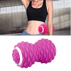 Masaje Fitness Silicona Electric Massaje Bola Músculo Relajación Fascia Forma de maní Bola de yoga (rosa roja)