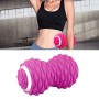 Massage Fitness Electric Silicone Massage Ball Muscle Relaxation Fascia Ball Peanut Shape Yoga Ball (Rose Red)