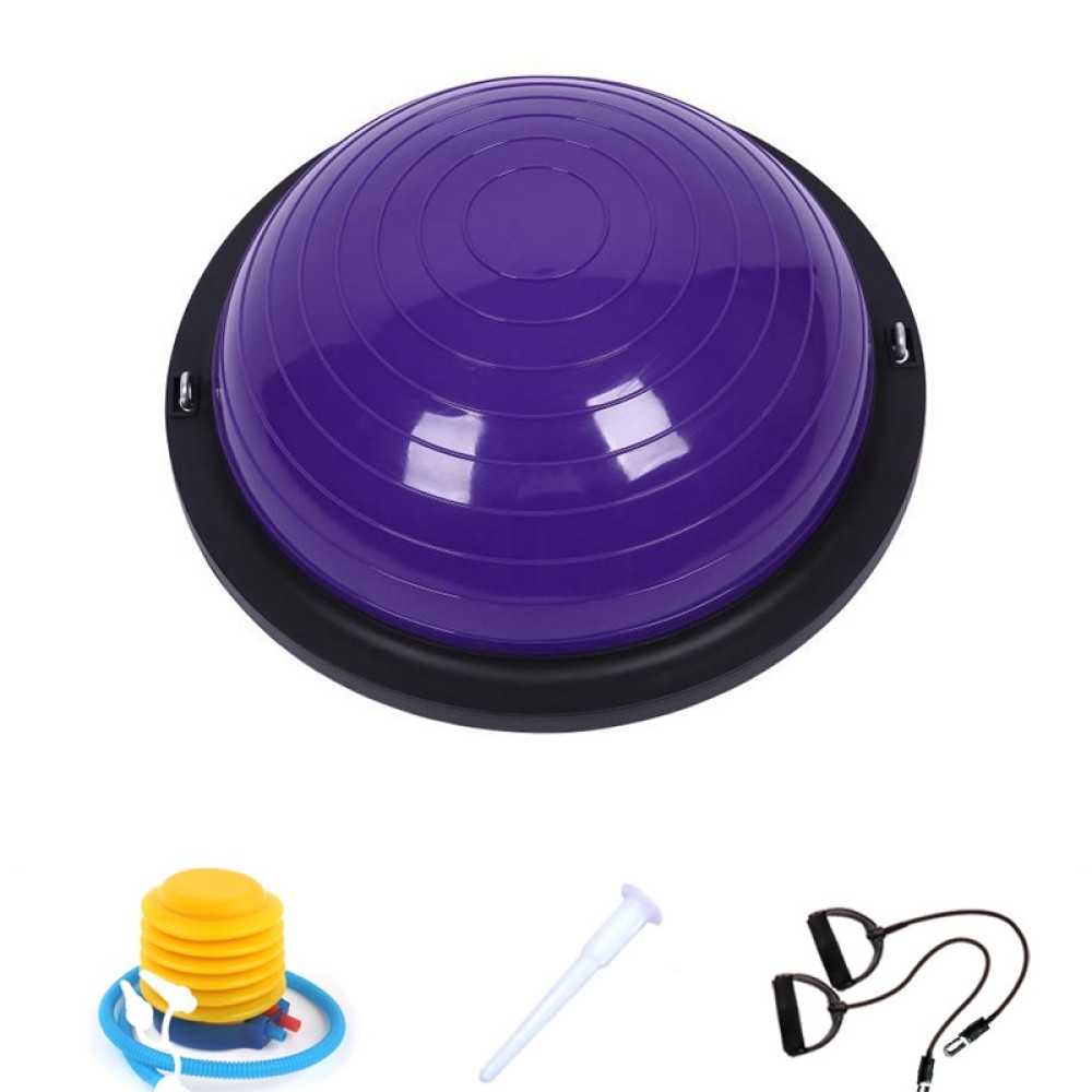 46cm Wave Speed Ball Yoga Semi-Circular Balance Ball Fitness Pilates Ball(Glossy Purple)