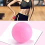 Fascia Ball Svalscle Relaxation Jóga Ball Back Massage Silicone Ball, Specifikace: plochý růžový míč