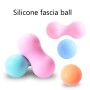 Fascia Ball Svalscle Relaxation Jóga Ball Back Massage Silicone Ball, Specifikace: plochý růžový míč