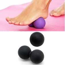 2 in 1 palla singola + palla di arachidi fascia massaggio massaggio muscolo rilassamento da yoga set di palline (nero)