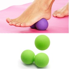 2 i 1 en enda boll + jordnötskul fascia fotmassage boll muskelavslappnande yoga bolluppsättning (grön)