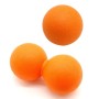 2 in 1 einzelner Ball + Erdnusskugel Faszie Fußmassage Ballmuskel Entspannung Yoga Ball Set (orange)