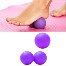 2 in 1 palla singola + palla di arachidi massaggio piede sfera di rilassamento muscolare set da yoga (viola)