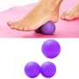 2 in 1 palla singola + palla di arachidi massaggio piede sfera di rilassamento muscolare set da yoga (viola)