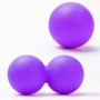 2 in 1 einzelner Ball + Erdnusskugel Faszie Fußmassage Ballmuskel Entspannung Yoga Ball Set (lila)