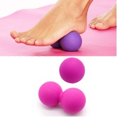 2 i 1 en enda boll + jordnötskul fascia fotmassage boll muskelavslappnande yoga bolluppsättning (rosa)