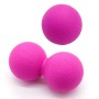 2 en 1 balle simple + bille d'arachide fascia foot massage balle muscle relaxation yoga ball set (rose)