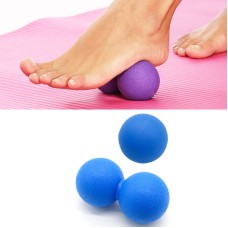 2 in 1 palla singola + palla di arachidi massaggio piede sfera di rilassamento muscolare set da yoga (blu)