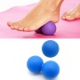 2 en 1 balle simple + bille d'arachide fascia foot massage balle muscle relaxation yoga ball set (bleu)