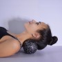 Masaje de bola de yoga de maní de Eva afloja la bola de fascia muscular (rojo negro)