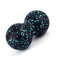 EVA Peanut Shape Yoga Ball Massage Loosen Up Muscle Fascia Ball(Black Blue)