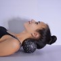 EVA Peanut Shape Yoga Ball Massage Loosen Up Muscle Fascia Ball(Black Pink)
