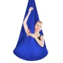 Inomhus anti-gravity yogaknutfri antennyoghammmatta med spänne / förlängningsrem, storlek: 400x280cm (Royal Blue)