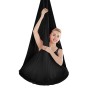 Indoor Anti-gravity Yoga Knot-free Aerial Yoga Hammock with Buckle / Extension Strap, Size: 400x280cm(Black)