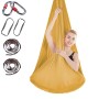 Hammock yoga aereo anti-gravità interna senza nodo con cinghia / cinghia di prolunga, dimensioni: 400x280cm (oro)