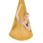 Inomhus anti-gravity yogaknutfri antennyoghammmatta med spänne / förlängningsrem, storlek: 400x280cm (guld)