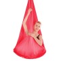 Hammock yoga aereo anti-gravità interna senza nodo con cinghia / cinghia di prolunga, dimensioni: 400x280cm (rosso)