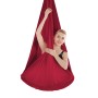 Hammock yoga aereo anti-gravità interna senza nodo con cinturino / cinghia di prolunga, dimensioni: 400x280 cm (rosso vino)