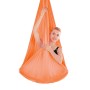 Hamac de yoga aérien de yoga anti-gravité en intérieur avec sangle / sangle d'extension, taille: 400x280 cm (orange)