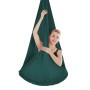 Hammock yoga aereo anti-gravità interna senza nodo con cinghia / cinghia di prolunga, dimensioni: 400x280cm (verde scuro)