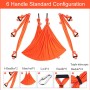 6 hanterar kroppsbyggande handstand inelasticity Aerial Yoga Hammock (svart)