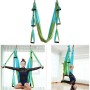 6 hanterar kroppsbyggande handstand inelasticity Aerial Yoga Hammock (Blue Green)