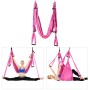 6 Handles Bodybuilding Handstand Inelasticity Aerial Yoga Hammock(Pink)