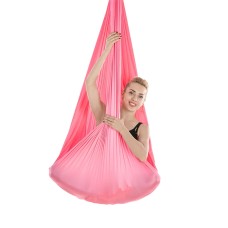 Maison à main du ménage élastique élastique corde aérienne de yoga aérien (rose)