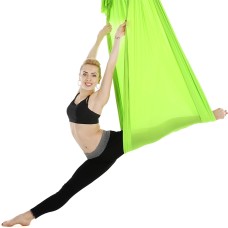 Household Handstand Elastic Stretching Rope Aerial Yoga Hammock Set(Grass Green)