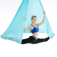 Haushaltshandstand elastischer Stretcheil Aerial Yoga Hängematte Set (Lake Blue)