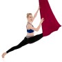 Hushållens handstand elastiska stretching rep Aerial Yoga Hammock Set (Wine Red)