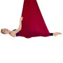 Hushållens handstand elastiska stretching rep Aerial Yoga Hammock Set (Wine Red)