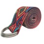 Couleur Match Stretch Band Yoga Stretch Band, taille: 185 x 3,8 cm (rouge)