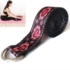 Couleur Match Stretch Band Yoga Stretch Band, taille: 185 x 3,8 cm (noir)