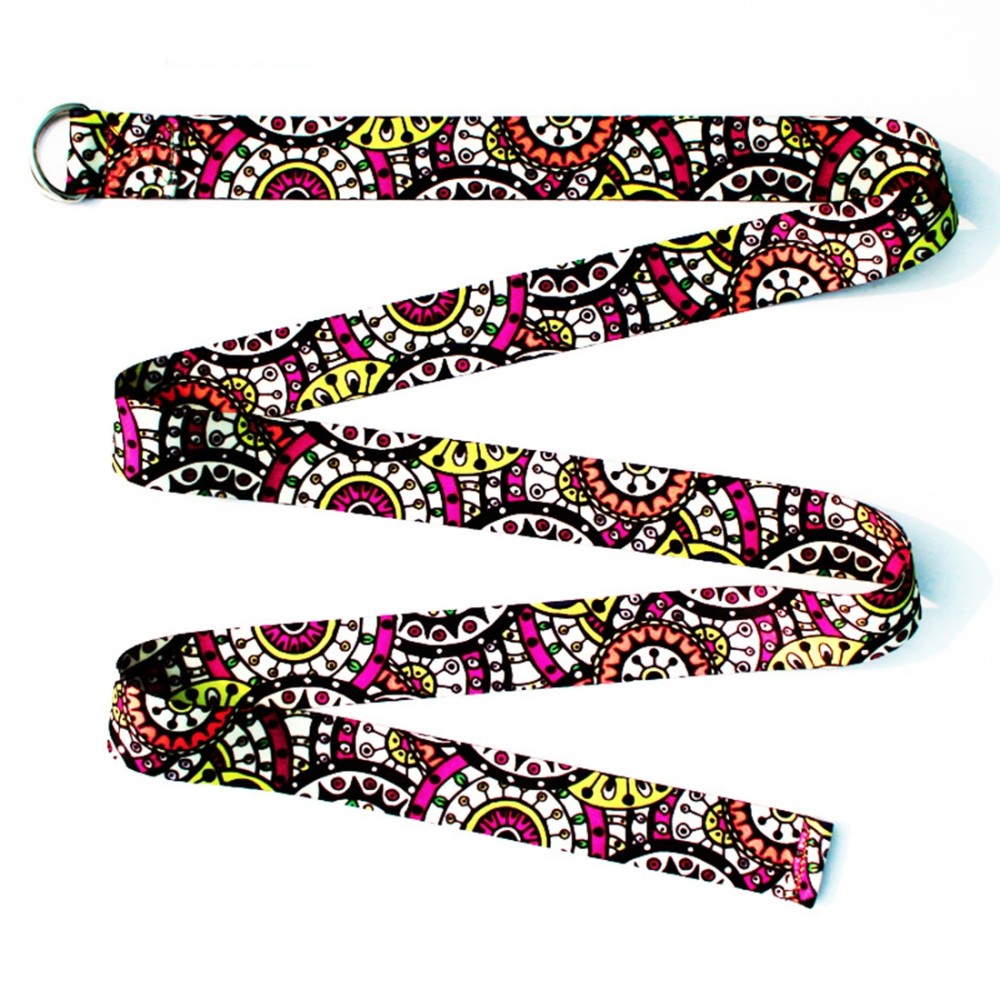 2 PCS Printed Adjustable Yoga Stretch Band Fitness Exercise Band, Size: 185 x 3.8cm(Dream Time)