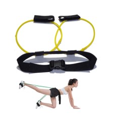 Traine des jambes Band élastique Natural Latex Yoga Stretch Band Supplies Fitness, Couleur: Jaune 10 lb