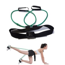 Leg Training Elastic Band Natural Latex Yoga Stretch Band Fitness Supplies, Color:Green 30LB