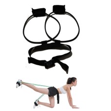 Leg Training Elastic Band Natural Latex Yoga Stretch Band Fitness Supplies, Color:Black 35LB