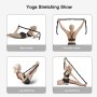 8 Lattice Yoga Stretch Band Dance Elastic Band Resistance Band (šedá)