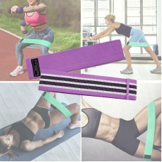 Purple Rally Polyester-cotton + Latex Yarn Loop Tension Band Yoga Resistance Band, Size: 76 x 8cm